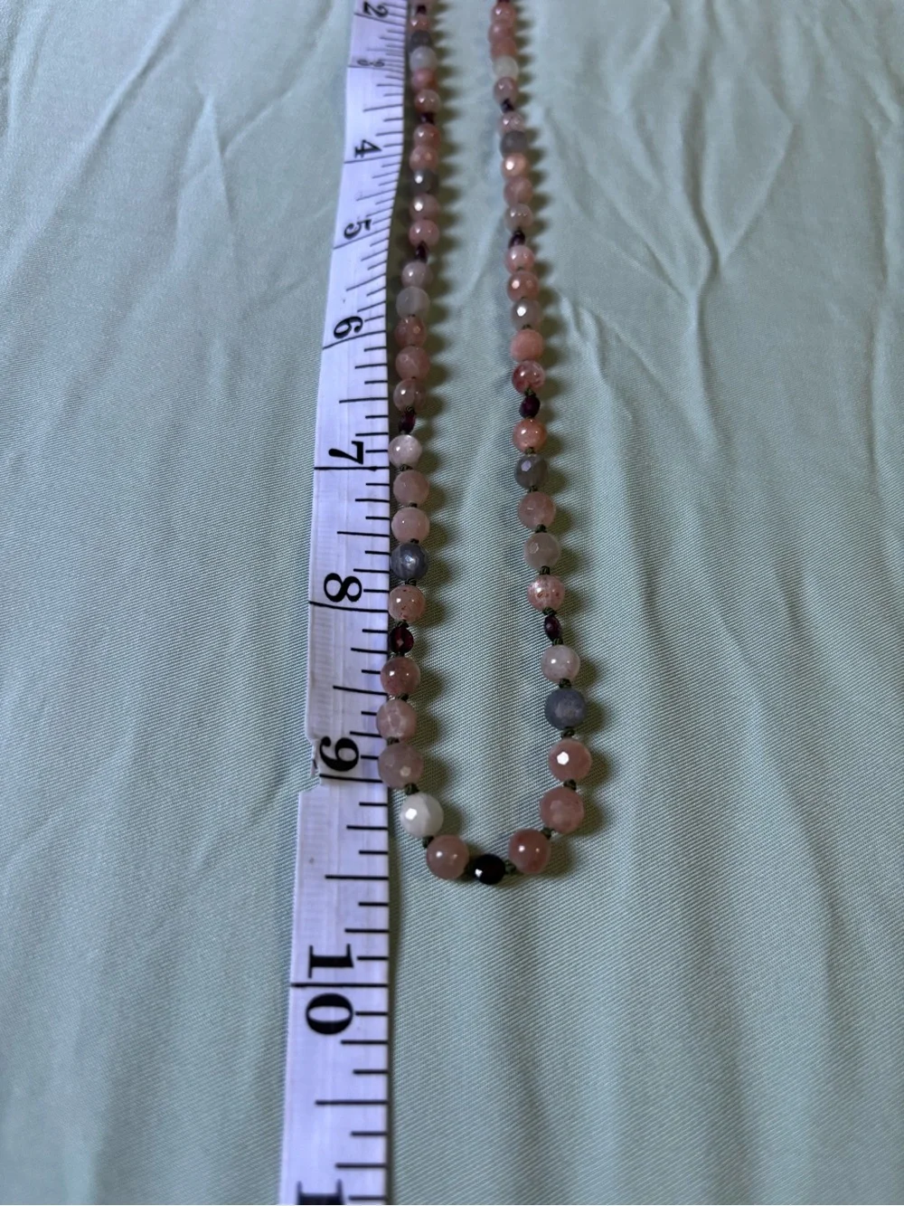 Peach Moonstone necklace. - Picture 13 of 13